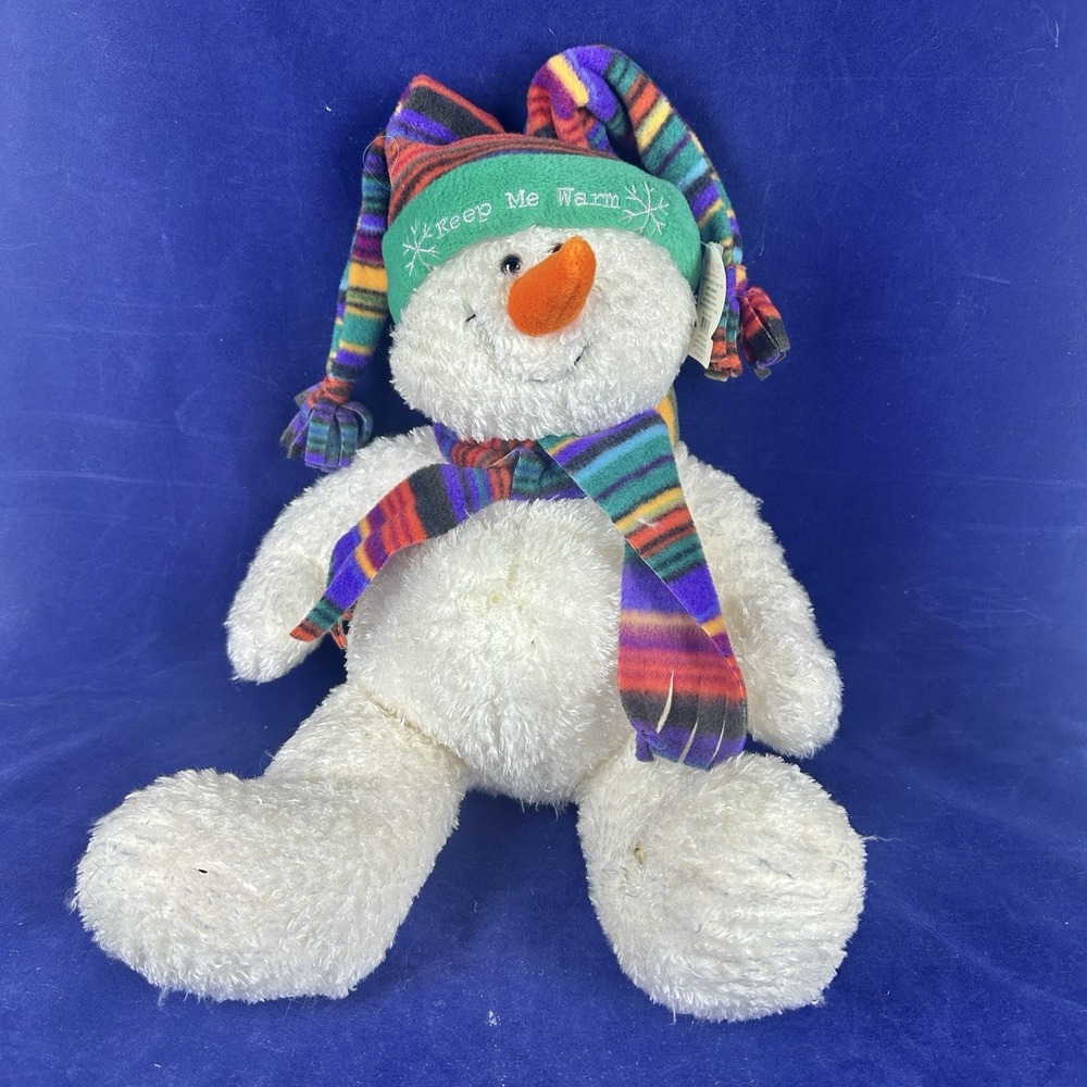 Gund Sweet Shop Christmas Plush Snowman "Keep Me Warm " Tag